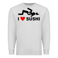 Dove Grey i love sushi funny Premium Sweatshirt - artisFamous