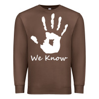 Chestnut skyrim dark brotherhood we know hand novelty kids mens womens t shirt Premium Sweatshirt - artisFamous
