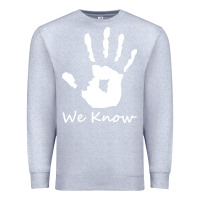 Heather Grey skyrim dark brotherhood we know hand novelty kids mens womens t shirt Premium Sweatshirt - artisFamous