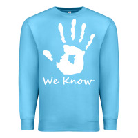 Ocean Blue skyrim dark brotherhood we know hand novelty kids mens womens t shirt Premium Sweatshirt - artisFamous