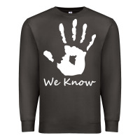 Smoke skyrim dark brotherhood we know hand novelty kids mens womens t shirt Premium Sweatshirt - artisFamous