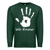 Sports Green skyrim dark brotherhood we know hand novelty kids mens womens t shirt Premium Sweatshirt - artisFamous