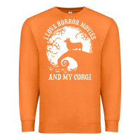 Carrot i love horror movies and my corgi funny corgi Premium Sweatshirt - artisFamous