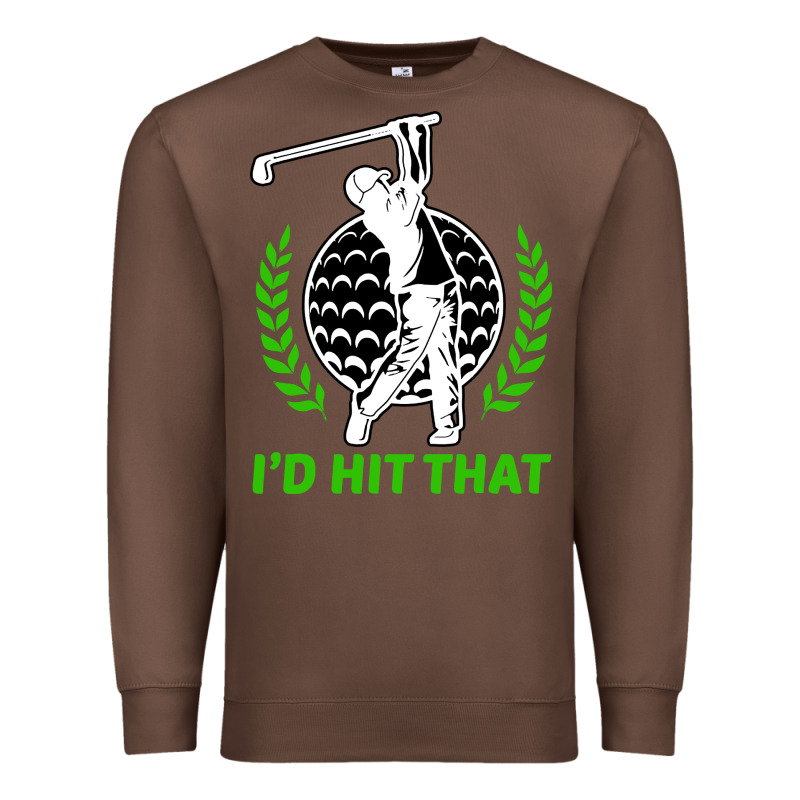 Id Hit That Funny Golfing Golf Premium Sweatshirt by artisFamous | Teevron