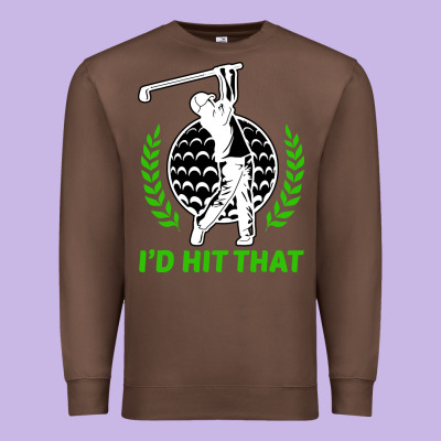 Id Hit That Funny Golfing Golf Premium Sweatshirt Designed By Artisfamous