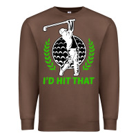 Chestnut id hit that funny golfing golf Premium Sweatshirt - artisFamous
