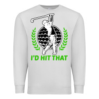 Dove Grey id hit that funny golfing golf Premium Sweatshirt - artisFamous