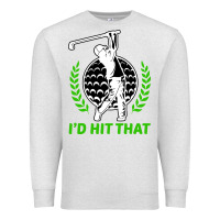 Oatmeal Heather id hit that funny golfing golf Premium Sweatshirt - artisFamous