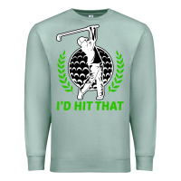 Seafoam id hit that funny golfing golf Premium Sweatshirt - artisFamous