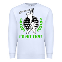 White id hit that funny golfing golf Premium Sweatshirt - artisFamous