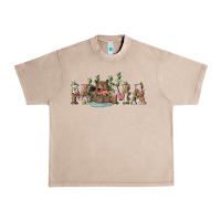 French Oak Mama with bear and daisy Urban Heavy Tee - RanaPortraitStore