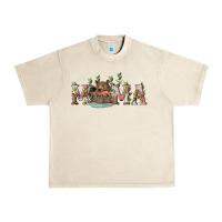Sandshell Mama with bear and daisy Urban Heavy Tee - RanaPortraitStore