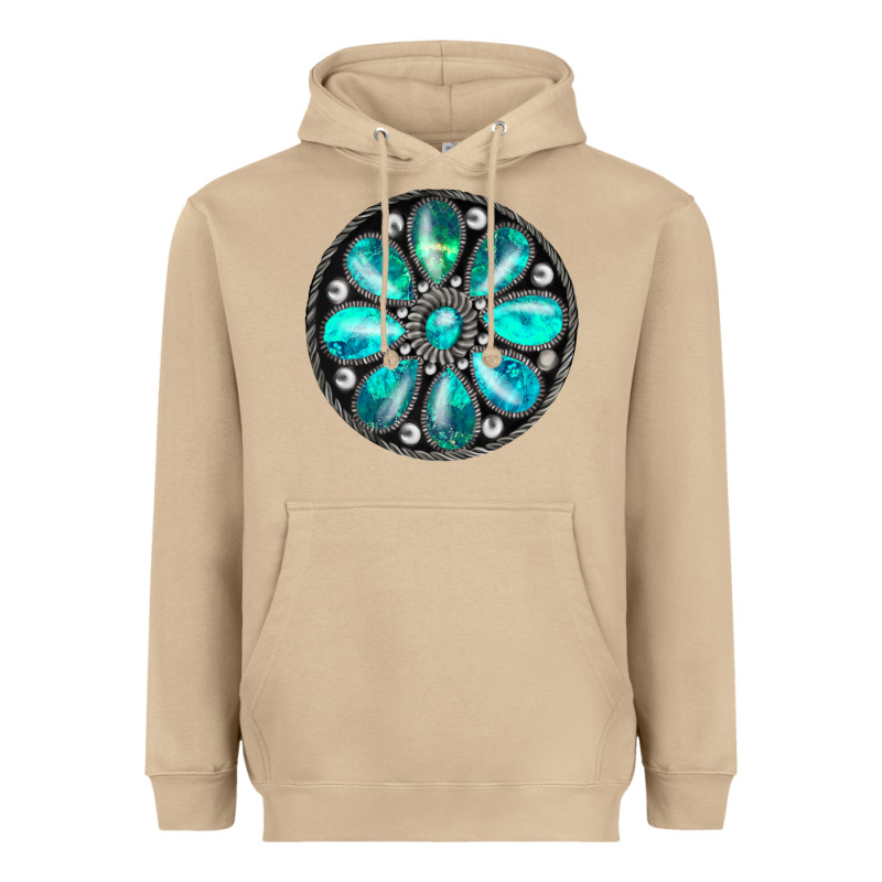 Turquoise Gemstone Heavyweight Hoodie by JahusDesignShop | Teevron