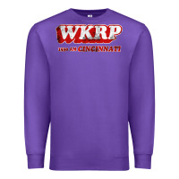 Purple wkrp in cincinnati Premium Sweatshirt - artisFamous