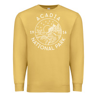 Antique Gold a.ca.di.a national park 1916 mai.ne bar harbor t sh Premium Sweatshirt - artisFamous