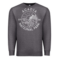Charcoal Heather a.ca.di.a national park 1916 mai.ne bar harbor t sh Premium Sweatshirt - artisFamous