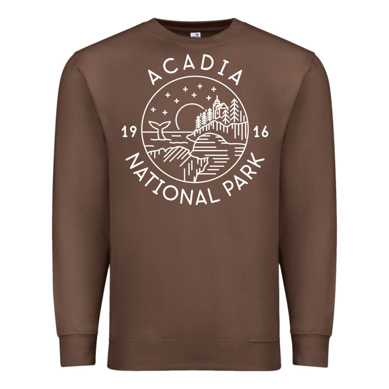 A.ca.di.a National Park 1916 Mai.ne Bar Harbor T Sh Premium Sweatshirt by artisFamous | Teevron