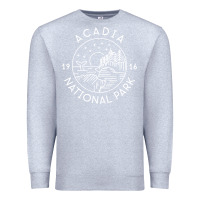 Heather Grey a.ca.di.a national park 1916 mai.ne bar harbor t sh Premium Sweatshirt - artisFamous