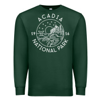 Sports Green a.ca.di.a national park 1916 mai.ne bar harbor t sh Premium Sweatshirt - artisFamous