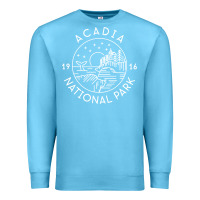 Ocean Blue a.ca.di.a national park 1916 mai.ne bar harbor t sh Premium Sweatshirt - artisFamous