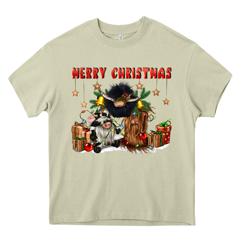 Merry Christmas Heavy Core Tee by CowGirlArtShop | Teevron
