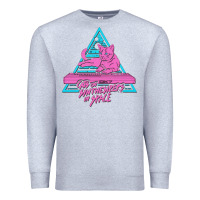 Heather Grey Cats on Synthesizers in Space Premium Sweatshirt - artisFamous