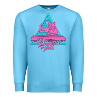 Ocean Blue Cats on Synthesizers in Space Premium Sweatshirt - artisFamous