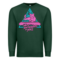 Sports Green Cats on Synthesizers in Space Premium Sweatshirt - artisFamous