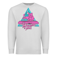 Dove Grey Cats on Synthesizers in Space Premium Sweatshirt - artisFamous