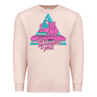 Pale Pink Cats on Synthesizers in Space Premium Sweatshirt - artisFamous
