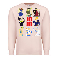 Pale Pink jojo adventure Premium Sweatshirt - artisFamous