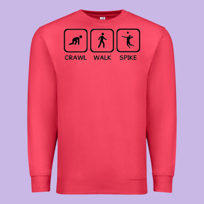 Crawl Walk Spike Volleyball Premium Sweatshirt Designed By Artisfamous