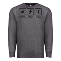 Charcoal Heather crawl walk spike volleyball Premium Sweatshirt - artisFamous
