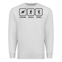 Dove Grey crawl walk spike volleyball Premium Sweatshirt - artisFamous