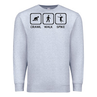 Heather Grey crawl walk spike volleyball Premium Sweatshirt - artisFamous