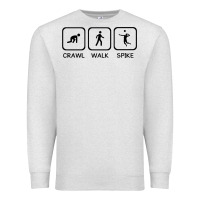 Oatmeal Heather crawl walk spike volleyball Premium Sweatshirt - artisFamous