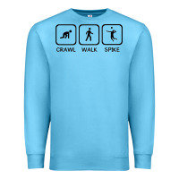 Ocean Blue crawl walk spike volleyball Premium Sweatshirt - artisFamous