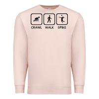 Pale Pink crawl walk spike volleyball Premium Sweatshirt - artisFamous