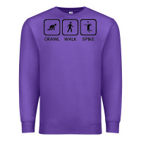 Purple crawl walk spike volleyball Premium Sweatshirt - artisFamous