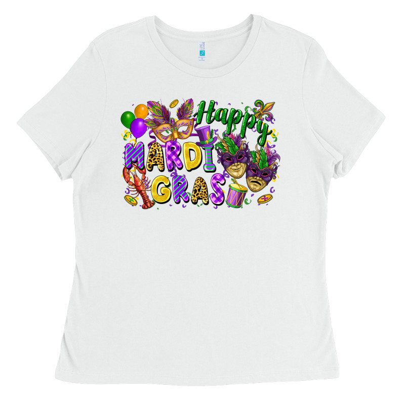 Happy Mardi Gras Ladies Tee by FaDigitalArtStudio | Teevron