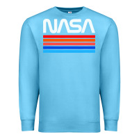 Ocean Blue vintage retro nasa Premium Sweatshirt - artisFamous