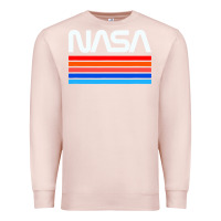 Pale Pink vintage retro nasa Premium Sweatshirt - artisFamous
