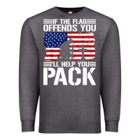 Charcoal Heather if the flag offends you Premium Sweatshirt - artisFamous