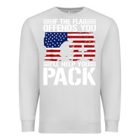 Dove Grey if the flag offends you Premium Sweatshirt - artisFamous