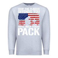Heather Grey if the flag offends you Premium Sweatshirt - artisFamous