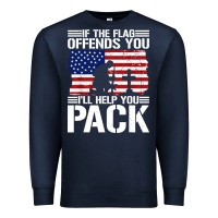 Navy if the flag offends you Premium Sweatshirt - artisFamous