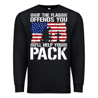 Black if the flag offends you Premium Sweatshirt - artisFamous