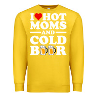 Lemon i love heart hot moms cold beer funny adult drinking joke Premium Sweatshirt - artisFamous