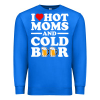 True Royal i love heart hot moms cold beer funny adult drinking joke Premium Sweatshirt - artisFamous