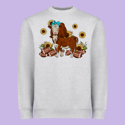 Football Hereford Sunflower Heavyweight Sweatshirt Designed By Jahusdesignshop